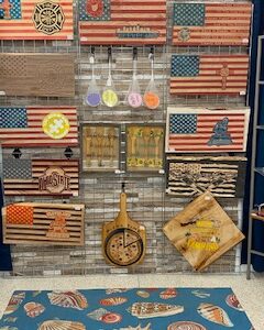 American Flags, Sea Shells and Various Other Pieces