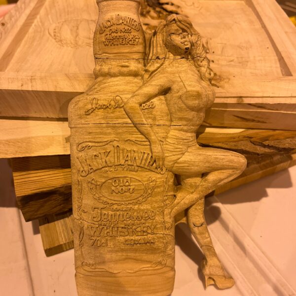 Jack Daniel’s bottle and lady